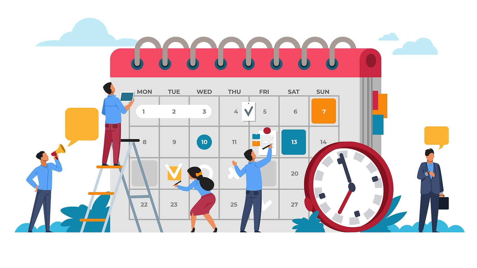 On-site conference lead generation: scheduling and time management illustration