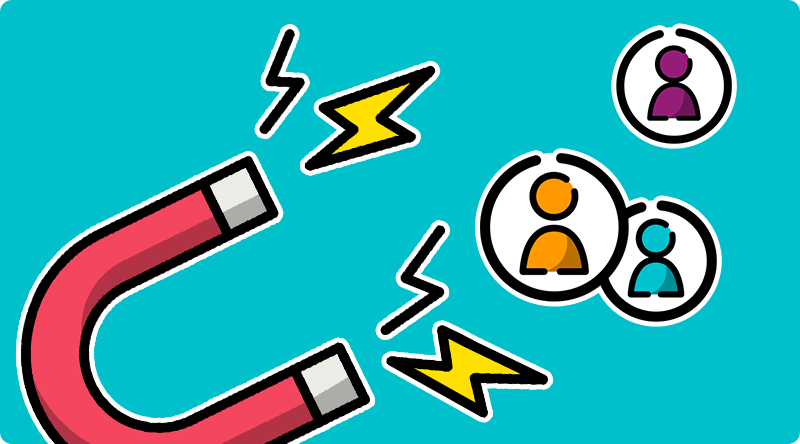 B2B outbound lead generation concept showing prospect attraction